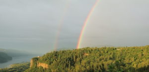 Double rainbow, Columbia Gorge